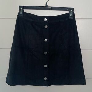 Black Suede Skirt